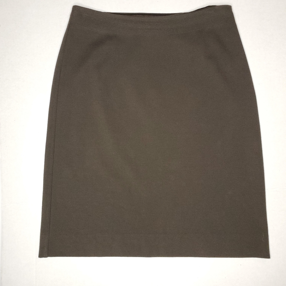 Eileen Fisher olive green pencil skirt size small